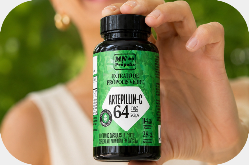 A maior concentração de Artepillin-C do mercado