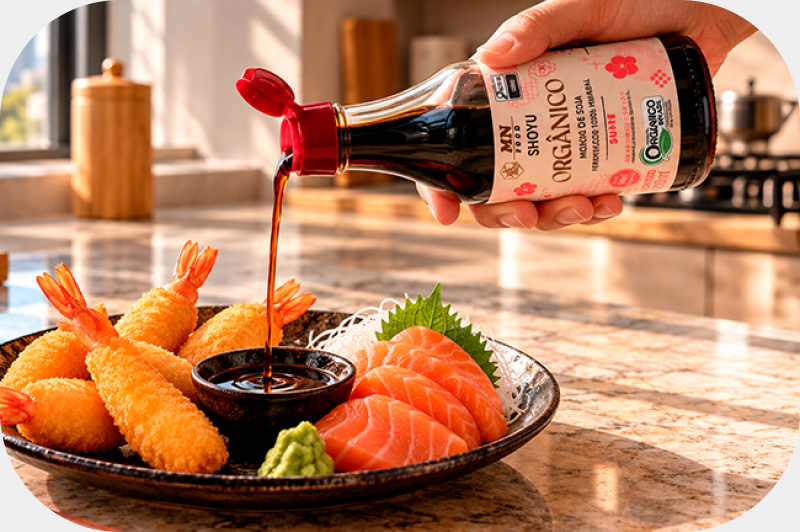 O autêntico Shoyu Orgânico com apenas 4 ingredientes